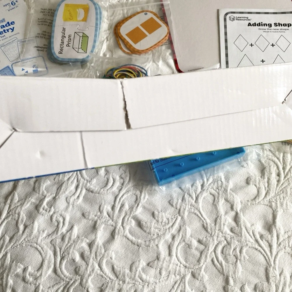 Skill Builders 128-Piece Learning Set Geometry Math 1st Graders Ages 6+ Shapes - Picture 7 of 10